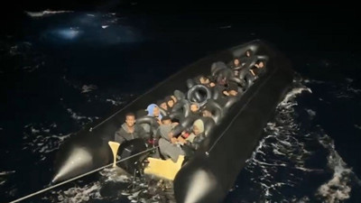 İHA tespit etti, Didim'de 34 kaçak göçmen yakalandı