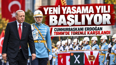 Yeni yasama yılı başlıyor: Cumhurbaşkanı Erdoğan TBMM'de törenle karşılandı