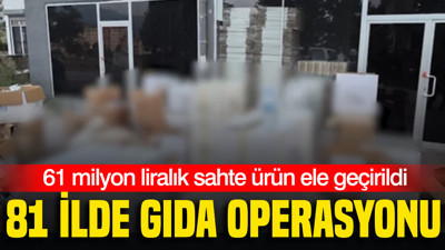 81 ilde gıda operasyonu: 61 milyon liralık sahte ürün ele geçirildi