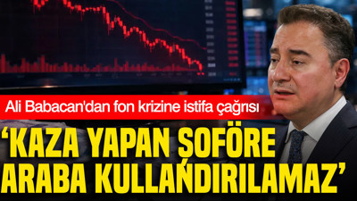 Ali Babacan'dan fon krizine istifa çağrısı: Kaza yapan şoföre araba kullandırılamaz