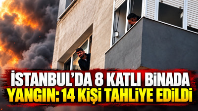 Kadıköy'de 8 katlı binada yangın: 14 kişi tahliye edildi