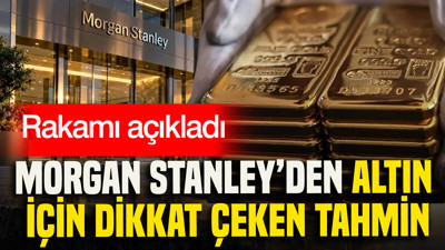 Morgan Stanley’den altın için dikkat çeken tahmin: Rakamı açıkladı