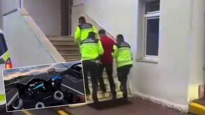 Otoyolda rekor hız ve tek teker şov pahalıya patladı