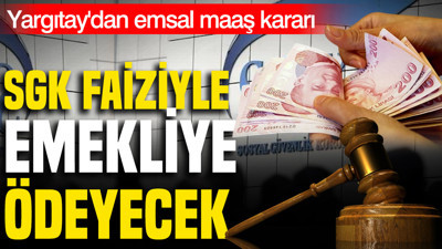 Yargıtay'dan emsal maaş kararı: SGK faiziyle emekliye ödeyecek