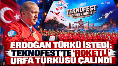 Erdoğan türkü istedi: TEKNOFEST'te 'roketli' Urfa türküsü çalındı