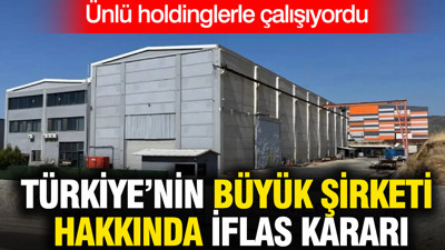 Türkiye'nin dev şirketi hakkında iflas kararı: Büyük holdinglerle çalışıyordu