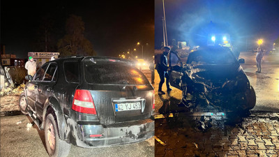 Ereğli'de SUV tipi araç duvara çarptı: 4 yaralı