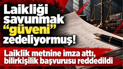 Laiklik metnine imza attı, bilirkişilik başvurusu reddedildi