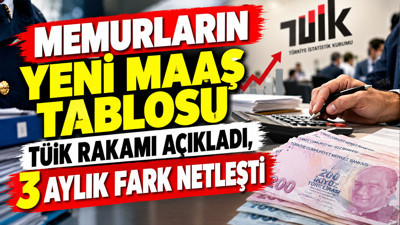 Memurların yeni maaş tablosu: TÜİK rakamı açıkladı, 3 aylık fark netleşti