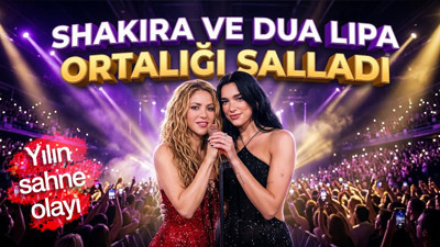Yılın sahne olayı: Shakira Ve Dua Lipa ortalığı salladı