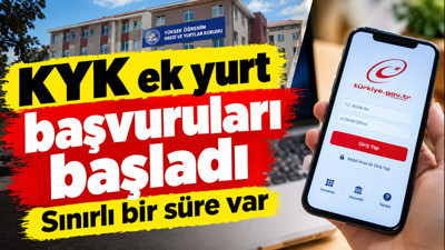 KYK ek yurt başvuruları başladı: Sınırlı bir süre var