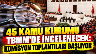 45 kamu kurumu TBMM’de incelenecek: Komisyon toplantıları başlıyor