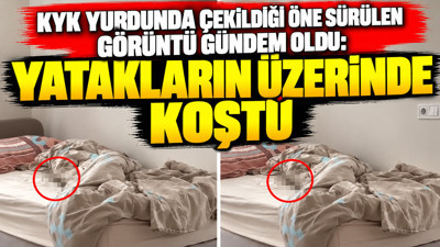 KYK yurdunda çekildiği öne sürülen görüntü gündem oldu: Yatakların üzerinde koştu