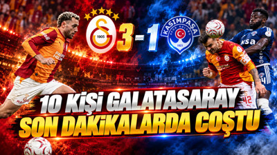 10 kişi Galatasaray son dakikalarda coştu: Kasımpaşa ilk kez yenildi