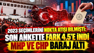2023 seçimlerini nokta atışı bilmişti: Son ankette fark 4,5'e indi