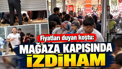 Fiyatları duyan koştu: Mağaza Kapısında İzdiham
