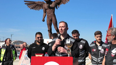 Silivri'de bin motosikletli hayatını kaybeden arkadaşları için yola çıktı