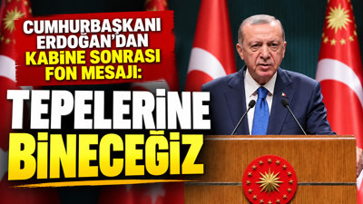 Cumhurbaşkanı Erdoğan'dan Kabine sonrası fon mesajı: Tepelerine bineceğiz