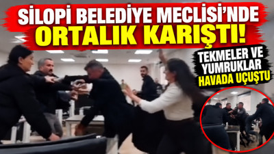 Silopi Belediye Meclisi'nde ortalık karıştı: Tekmeler ve yumruklar havada uçuştu