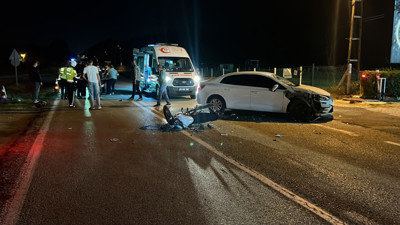 Tekirdağ'da motosiklet ile otomobil çarpıştı: 1 kişi yaralandı