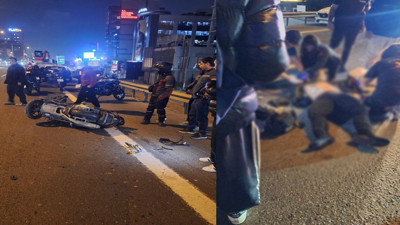 İstanbul Basın Ekspress Yolu'nda trafik kazası: Motosiklet sürücüsü ağır yaralandı