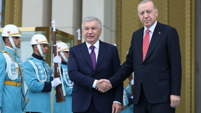 Cumhurbaşkanı Erdoğan, Mirziyoyev ile bir araya geldi