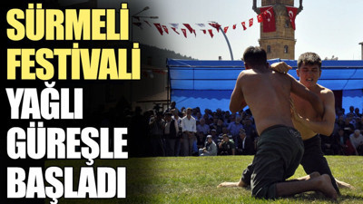 Sürmeli Festivali yağlı güreşle başladı