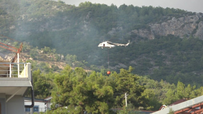Alanya'da ormanlık alanda çıkan yangın söndürüldü (19 Ekim 2023)