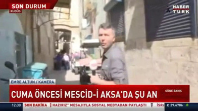 İsrail polisinden canlı yayında coplu saldırı. Gazeteci Mehmet Akif Ersoy canlı yayındaydı