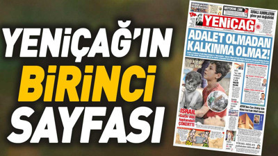 Yeniçağ Gazetesi'nin 1. sayfası (22 Aralık 2023)