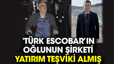 ‘Türk Escobar’ın oğlunun şirketi yatırım teşviki almış