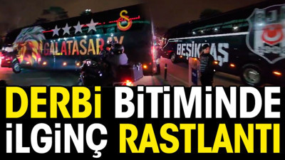 Derbi çıkışında ilginç rastlandı. Polisler art arda korumaya aldı