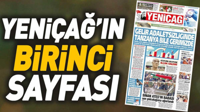 Yeniçağ Gazetesi'nin 1. sayfası (13 Mart 2024)