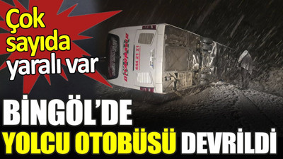Son dakika... Bingöl'de yolcu otobüsü devrildi. Çok sayıda yaralı var