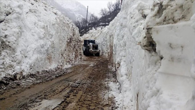 Hakkari'de çığ nedeniyle kapanan yol açıldı