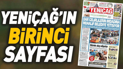 Yeniçağ Gazetesi'nin 1. sayfası (29 Mart 2024)