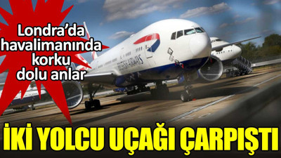 Havalimanında korku dolu anlar. İki yolcu uçağı çarpıştı
