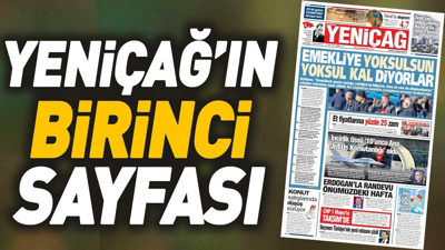 Yeniçağ Gazetesi'nin 1. sayfa