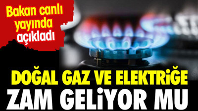 Doğal gaz ve elektriğe zam geliyor mu? Bakan canlı yayında açıkladı