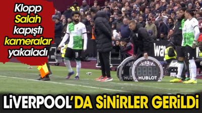 Liverpool'da sinirler gerildi. Klopp Salah kapıştı kameralar yakaladı