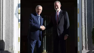 Cumhurbaşkanı Erdoğan İspanya'da. Kral VI Felipe ile görüştü
