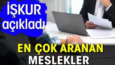 En çok aranan meslekler ortaya çıktı. İŞKUR açıkladı