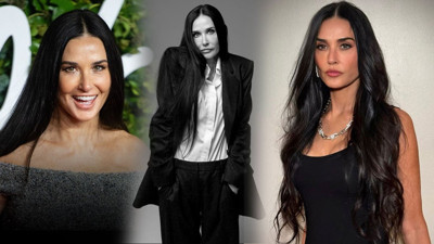 Kim inanır 62 yaşında olduğuna! Ünlü yıldız Demi Moore adeta yıllara meydan okuyor