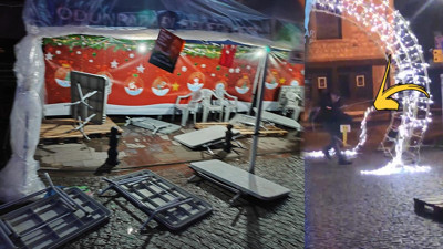 Yılbaşı süslerini böyle söktü