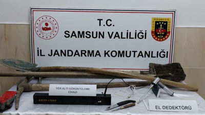 İzinsiz kazı yapan şahıslar suçüstü yakalandı