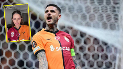 Icardi'nin sevgilisi Galatasaray formasıyla!