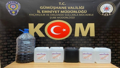 Gümüşhane’de sahte içki operasyonu