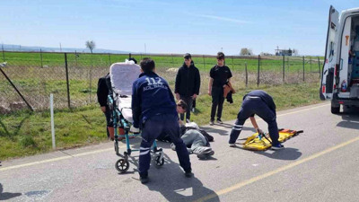 Edirne'de kaza! Motosikletli tankere çarptı