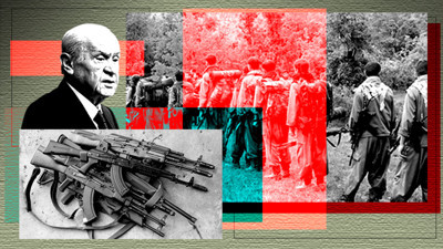 Bahçeli'nin başlattığı süreçte silah bırakma tiyatrosu başladı! Teröristler ve işbirlikçileri sahnede...