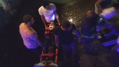 Sulama kanalında ecel terleri döktü! Gece kurtarma seferberliği
